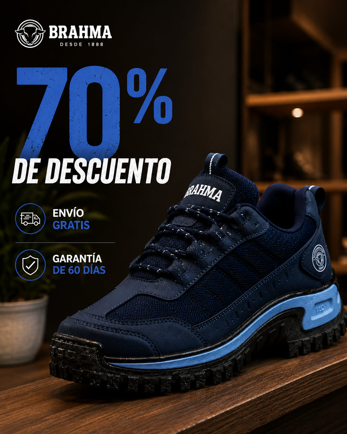 🔥 PROMO - Zapatos Br4hma + Gorra Gratis Últimas Unidades Con 70% OFF Solo Hoy 🎁